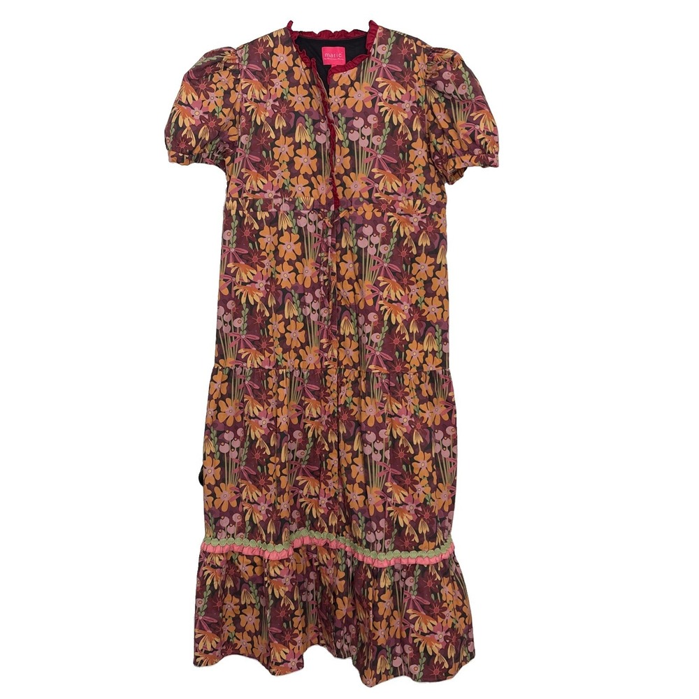 Marie by Victoria Dunn Genevieve Dress size 3XL Midnight Rose Print Plum Floral